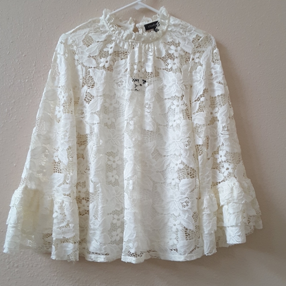 Floral Shirt With Tiered Sleeves